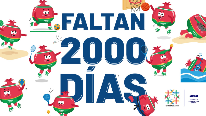 Faltan 2.000 días para los Juegos Europeos Universitarios, Granada 2030